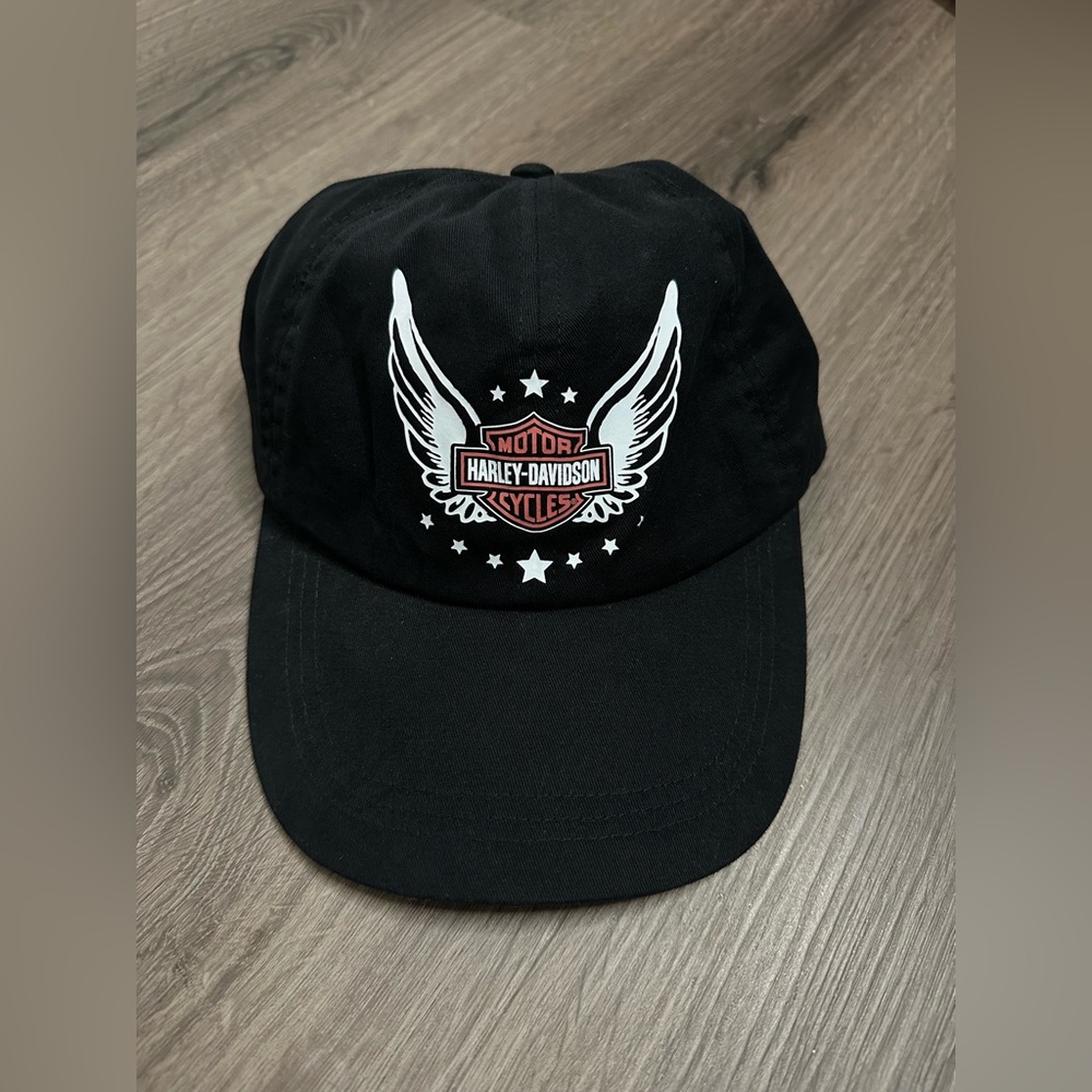 Harley Davidson Hat Women Classic Eagle Adjustable Black Baseball Cap